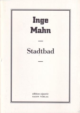 Inge Mahn. Stadtbad. edition separee # 19